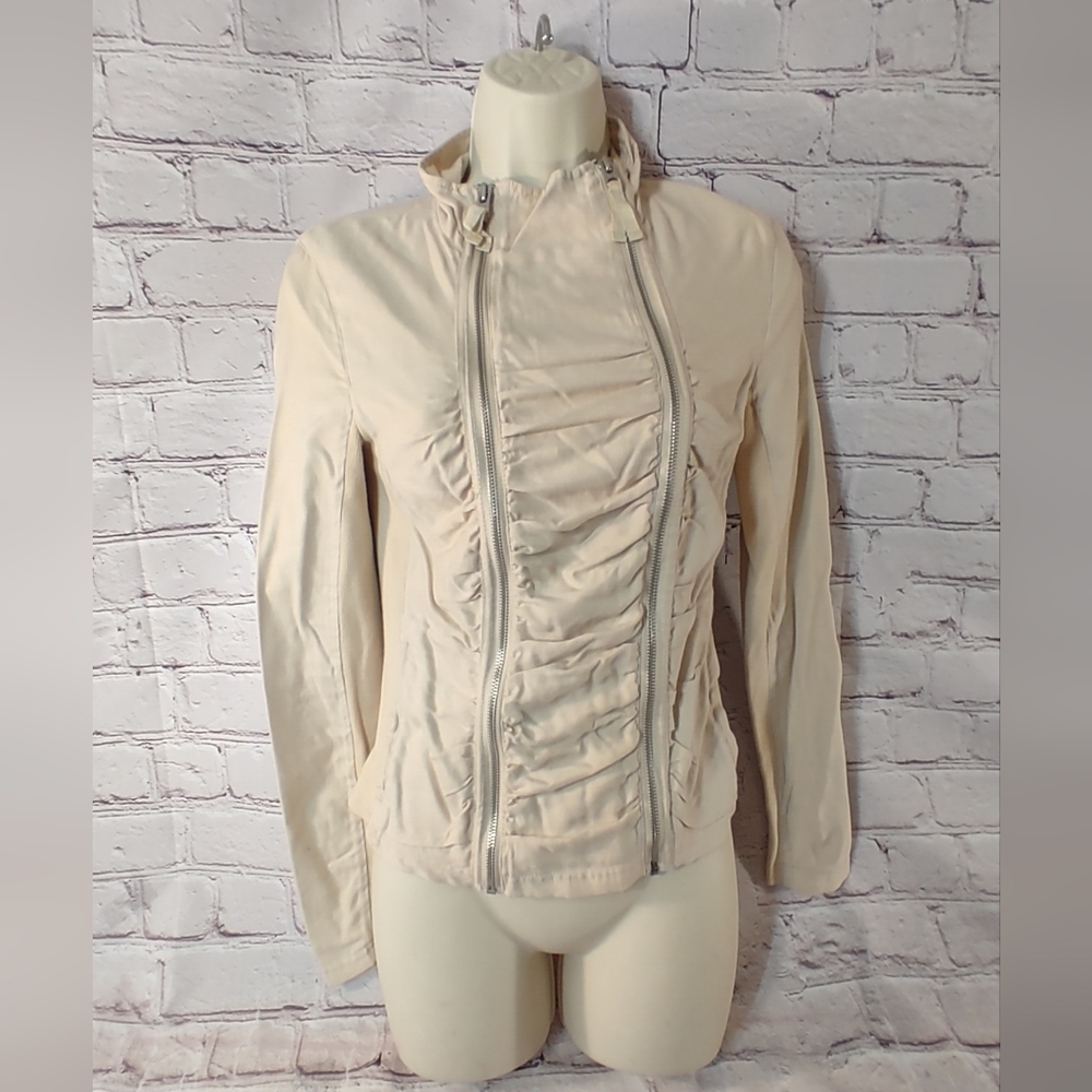 A/X Armani Exchange Beige Moto Jacket Size S